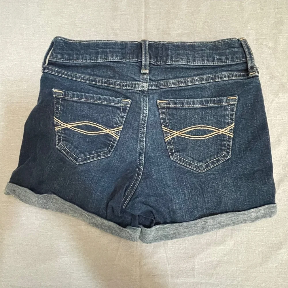 Abercrombie‎ Kids Girls Denim Distressed Cuffed Midi Shorts Size 13 14